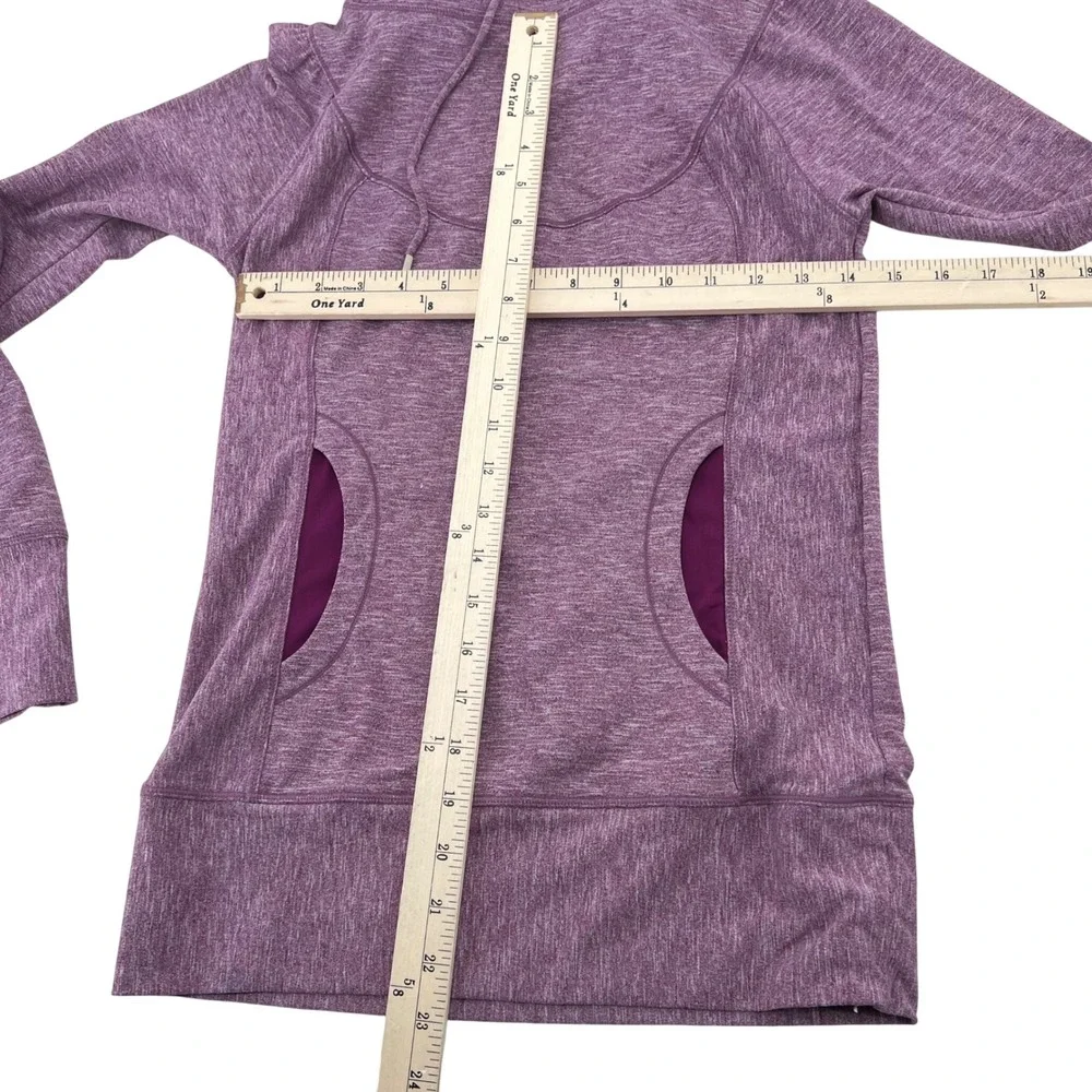 prAna‎ Purple Heathered Cowl Neck Long Sleeve Hoodie Pullover Sweatshirt XS